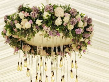 Hanging floral chandelier